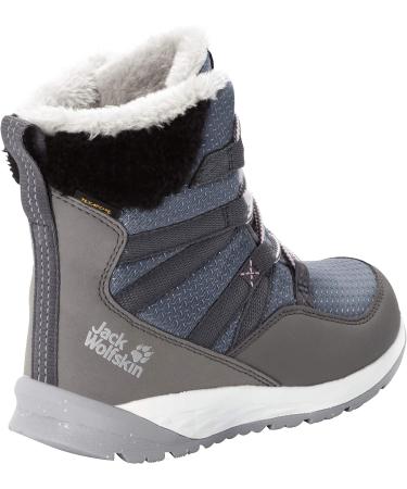 Jack Wolfskin Unisex-Child Polar Wolf Texapore High K Hiking Boot - Big Kid (8-12 Years) - Size 5 - Pebble Grey/Off-white - Buy Online on GoSupps.com