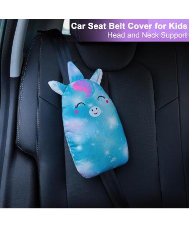 BASUMEE Unicorn Seat Belt Covers for Kids - Car Seat Head Support & Seatbelt Pillow - Green - Buy Online on GoSupps.com