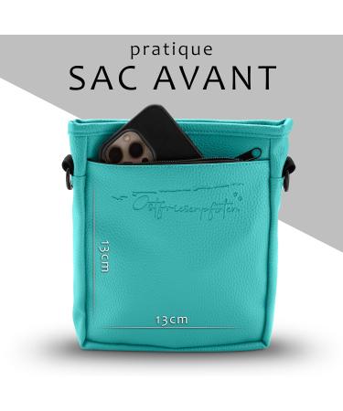 Ostfriesenpfoten Frieda Dog Treats - High-Quality Synthetic Leather Feeding Bag in Turquoise Size M - Easy Open Single-Handed Lock Gassitasche - Buy Online on GoSupps.com