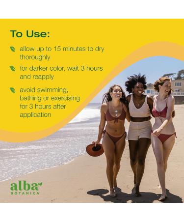 Alba Botanica Sunless Tanner Self-Tanning Lotion for Face and Body Golden Tanning without the Sun Non-Streaking and Natural Looking Self-Tanner 4 oz. Tube (Pack of 2) - Buy Online on GoSupps.com