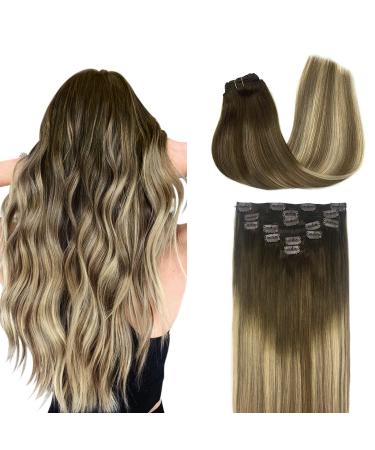 Doores clip in extensions real hair walnut brown to ash brown and blonde blonde 30cm 12 inch 7 pieces 80g remy hair extension real hair clip natural real hair extensions thick hair 30cm-80g #3/8/613 walnut brown to ash brown and bleach blonde - Buy Online on GoSupps.com