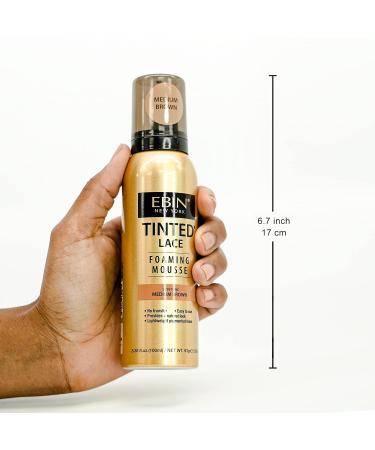 EBIN NEW YORK Tinted Lace Foaming Mousse - Light Warm Brown 3.38oz | International Shipping Available - Buy Online on GoSupps.com