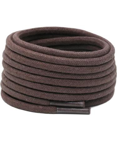 YFINE Round Waxed Dress Shoelaces 31.5 INCH (80CM) 04 Dark Brown - 2 Pairs - Buy Online on GoSupps.com