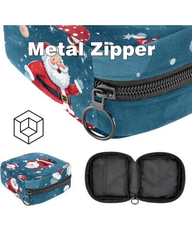 MUOOUM Christmas Snowflake Pattern Bandage Storage Bag for Menstruation Pads & Menstrual Cups Portable Zipper Pocket for Teen Girls & Women - Buy Online on GoSupps.com