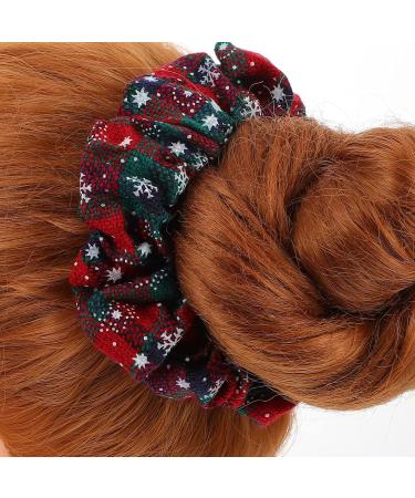 Christmas Hair Scrunchies - 5 Elastic Hair Ties for Festive Ponytails | Perfect Xmas Party Accessories - Buy Online on GoSupps.com