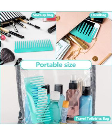 Large Wide Tooth Detangling Comb for Curly Hair, Wet or Dry Hair - No Handle Detangler Styling Comb (White Cyan) - Buy Online on GoSupps.com