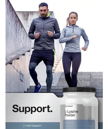 L-Lysine Powder 2.2 lbs - Unflavored Free Form Supplement for Vegetarians - Non-GMO & Gluten Free Formula by Horbaach - Buy Online on GoSupps.com