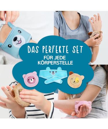 IceHOF Children's Cool Pads Set - Motif Gel Packs for Bruises & Swelling with Velcro Fastener - Bear & Cats Headband + 2 Compresses - Buy Online on GoSupps.com