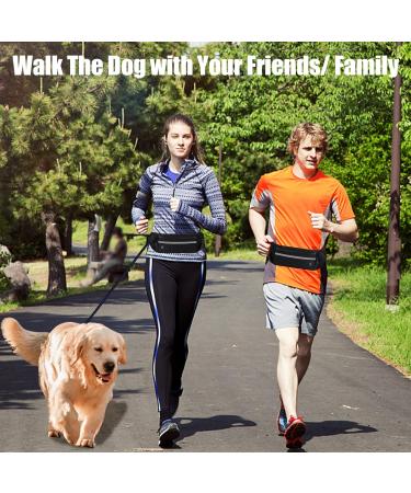 Hands Free Dog Lead with Fanny Pack for Walking Jogging Running Durable Dog Lead for Medium Large Dogs Retractable Bungee Lead Running Dog Lead with Reflective Stitches Seat Belt Buckle - Buy Online on GoSupps.com