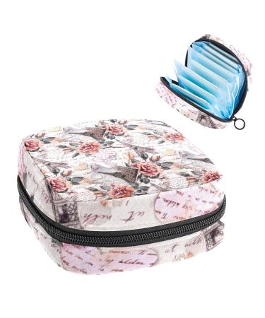 Women's bonds Storage pockets Stillpad holder flower pattern portable period kit bag feminine product bag for women girls color3
