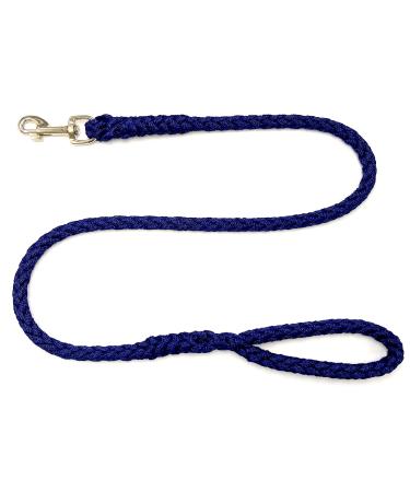 Dog leash large dogs jumbo with hand loop up to 80 kg / guide leash / practice leash / training line very stable 17 colors (5m navy blau) 5m navyblau