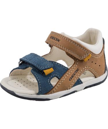 Geox Baby Boy's B Sandal Tapuz First Steps 5 UK Child Caramel Navy