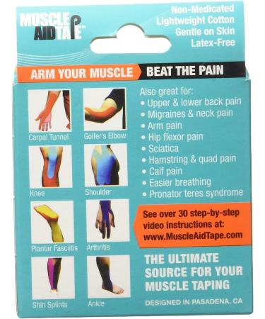 MuscleAidTape Kinesiology Tape - Beige | Support & Relief for Muscles - Buy Online on GoSupps.com