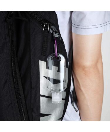VHOPMORE 8 Pcs Travel Size Hand Sanitizer Bottles with Keychain Holder - 2 oz Leakproof Refillable Squeeze Containers for Backpack - Buy Online on GoSupps.com