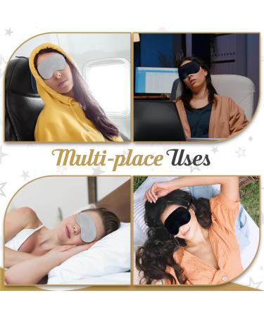 Buy 19 Momme Mulberry Silk Sleep Mask - Premium Soft Eye Masks (2-Pack) in Elegant Gift Box - Perfect for Sleep & Relaxation - Buy Online on GoSupps.com