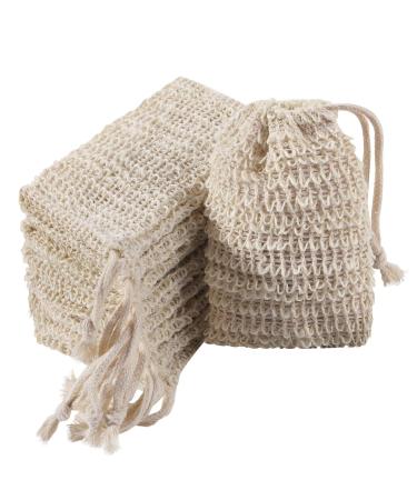 Trounistro 20 Pack Soap Exfoliating Bag Pouch Soap Saver Natural Ramie Soap Bag Hand Made Soap Bag Mesh Soap Saver Bags with Drawstring for Bath & Shower Use - Buy Online on GoSupps.com