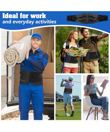 Back Support Belt for Men and Women Comfortable Lower Back Brace Waist Lumbar Lower Back Support Brace for Back Pain Relief Scoliosis Sciatica Herniated Disc Heavy lifting with Adjustable Support Straps(L) Large - Buy Online on GoSupps.com