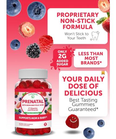 Lunakai Biotin and Prenatal Bundle - Hair Skin and Nails Growth Supplement with Vitamin C and E - Pregnancy Multivitamin Gummy with Iron & Folic Acid - 30 Days Supply - Buy Online on GoSupps.com