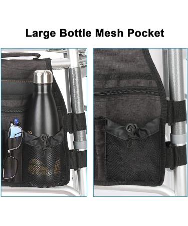 Wheelchair Armrest Side Storage Bag Portable Pocket Suitable for Most Walking Wheels and Mobile Equipment Accessories Side Walker Bag Frame Bag Pouch with Seniors Disabled Rollator - Buy Online on GoSupps.com