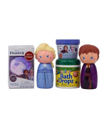 Centric Beauty Ultimate Frozen 2 Bath Fun Set with Bath Dropz Body Wash Bath Bomb and Whipped Soap