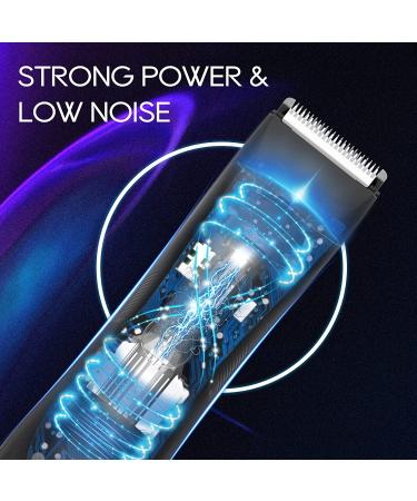 FLOVES Electric Body Hair Trimmer for Men - Pubic Groin Balls Trimmer | LED Light, Rechargeable, Waterproof | Male Hair Removal Razor - Buy Online on GoSupps.com