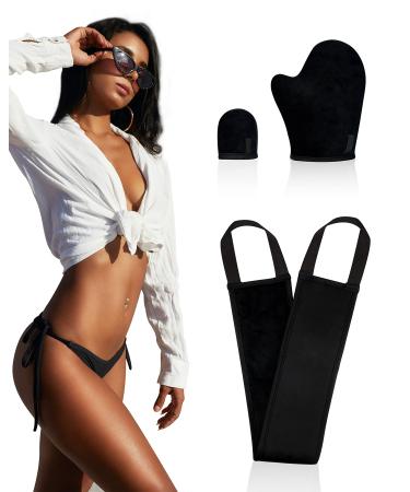 Self Tanning Mitt Applicator  3 in 1 Self Tanner Mitt Applicator kit  Self Tanning Mit With Thumb And Back Lotion Applicators for Back  Ultra Soft Tanning Glove For Self Tan Mitt Applicator