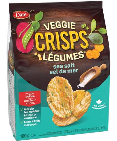 Dare Veggie Crisps Dare Veggie Crisps Sea Salt - Crispy chips made from real vegetables crunchy plant-based snacks 100g - Buy Online on GoSupps.com