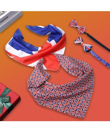 Dog Bandanas 2 Pcs Union Jack Bandana For Dog 2 Pcs Dogs Collar Bow Ties Pet Dog Kerchief Adjustable Strap Bandana For Dogs For Small Medium Large Girl Or Boy Dogs Cats Puppy Decoration Supply - Buy Online on GoSupps.com