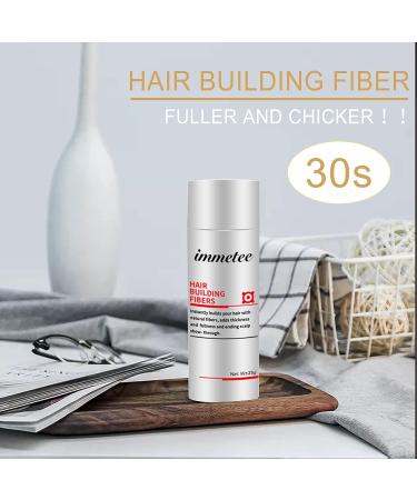 IMMETEE Hair Building Fibers - Instant Regrowth for Thinning Hair & Bald Spots - 28g Black - Conceals Hair Loss in 15 Seconds - For Men & Women - Buy Online on GoSupps.com
