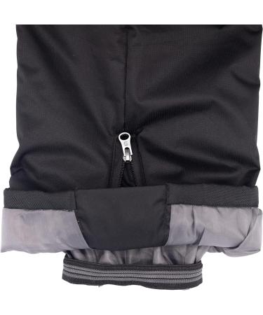 Kids Water Resistant Insulated Snow Pants 10-12 Black Husky | Warm Ski Cargo Pants - Buy Online on GoSupps.com