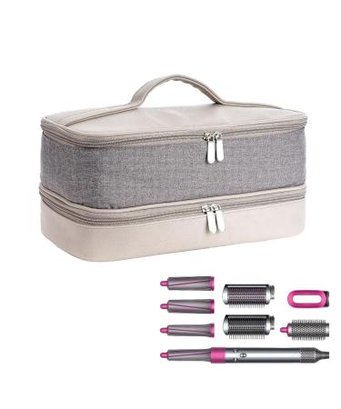 caits Blow Dryer Bag Hair Travel Bag Hair Dryer Case Double-Layer Hair Tool Bag Makeup Bag Bathroom Organizer Travel Case for Hair Dryer Brush Styler Hot Tools