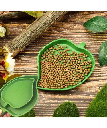 Bailinks 2 Pieces Tortoise Water Bowls Reptile Food Water Bowls Leaf Shape tortoise accessories Tortoise Food Bowl for Crawl Pet Tortoises or Small Reptiles - Buy Online on GoSupps.com