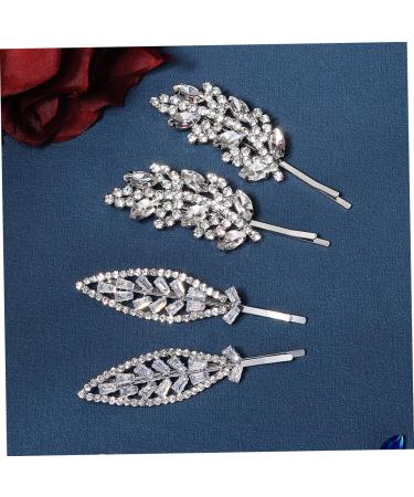 FRCOLOR 5 Pairs Rhinestone Hair Clip Girl Hair Accessories Hair Decorations for Women Rhinestone Bridal Hair Clip Girl Hair Clips Hair Clips for Hair Jewelry Leaf Bride Zinc Alloy - Buy Online on GoSupps.com