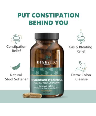 Digestic - Natural Laxative for Constipation Relief, Stool Softener for Bloating and Gas - 1 Bottle - Buy Online on GoSupps.com