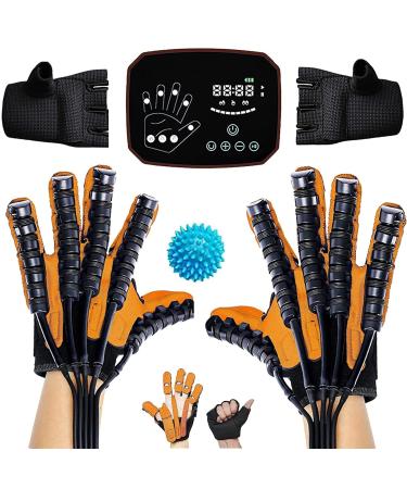 Rehabilitation Robot Gloves Both Hand Stroke Hemiplegia Finger Rehabilitation Five-Finger Training Relieve Wrist & Thumb Pain(Size:XL Size)