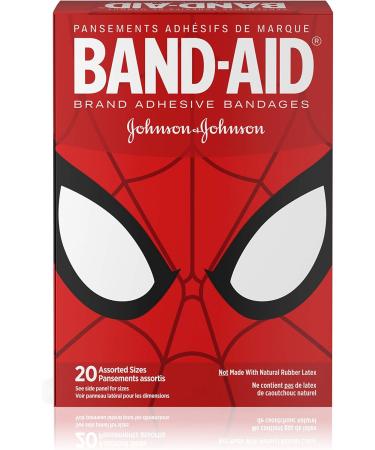 Band-Aid Marvel Spiderman Adhesive Bandages for Kids - 40 Assorted Sizes - Pack of 2 - Buy Online on GoSupps.com