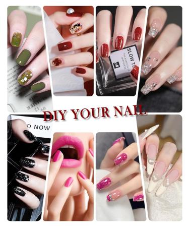 Cherry Red Glitter Nail Gel Set - Quick Dry 2Pcs 12ml Summer Nail Lacquer for Women - Lustrous Chrome DIY Manicure - Buy Online on GoSupps.com