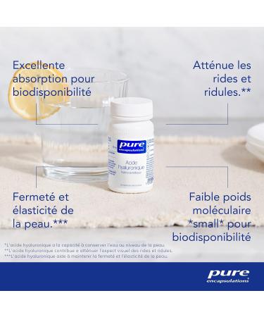 Pure Encapsulations - Hyaluronic Acid - Highly Absorbable Nutricosmetics - Helps Maintain Skin Firmness & Elasticity - 60 Vegan Capsules - Buy Online on GoSupps.com