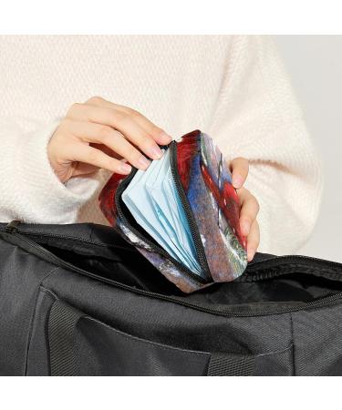 Vintage Red Animal Bird Color Period Bag | Sanitary Napkin Storage & Travel Makeup Pouch - GIAPB - Buy Online on GoSupps.com