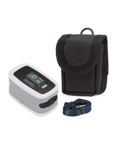 Dr. Talbot's Pulse Oximeter with Lanyard & Travel Pouch - White & Gray | Accurate Oxygen Level Monitor for Home & Travel - Buy Online on GoSupps.com