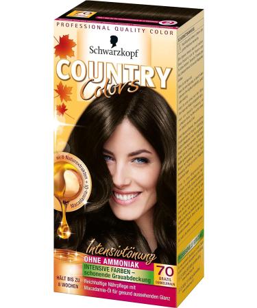 Country Colors Intensive Tint 70 Brazil Dark Brown - Ammonia-Free Hair Color | 3 x 123ml | Lasts 8 Weeks - Buy Online on GoSupps.com