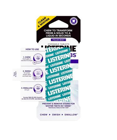Listerine Ready! Tabs Whitening Chewable Tablets - Polar Mint Flavor - 8 ct (Sugar-Free, Gluten-Free) - Buy Online on GoSupps.com