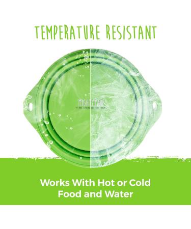 Mighty Paw Foldable Dog Bowl Set | 2-Piece Silicone Travel Bowl (Green) - Light Leak-Proof Large Capacity for International Orders - Buy Online on GoSupps.com