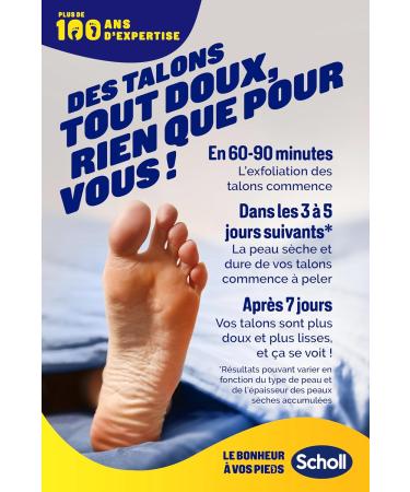 Scholl Pack of 2 Exfoliating Heel Foot Masks - Foot Peeling - Eliminates Calluses - Effective Foot Care - 4 Socks - Buy Online on GoSupps.com