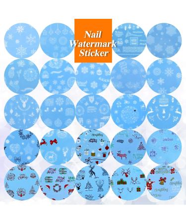48 Sheets Christmas Water Transfer Nail Art Stickers Women Nail Decals for Gel Nails Butterflies Santa Claus Christmas Tree Elk Snowflakes - Buy Online on GoSupps.com