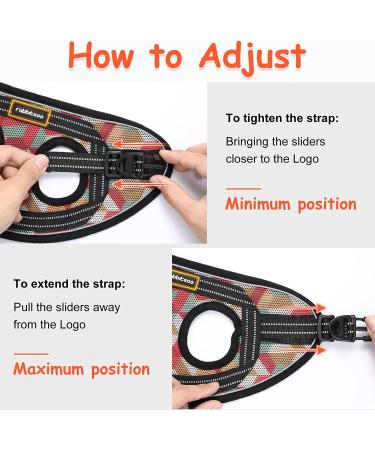 Rabbitgoo Kitten Harness and Leash Set - Escape Proof Walking Vest for Small Cats - Adjustable Outdoor Harness with Reflective Strips - Geometric Pattern Small Orange&Red - Buy Online on GoSupps.com