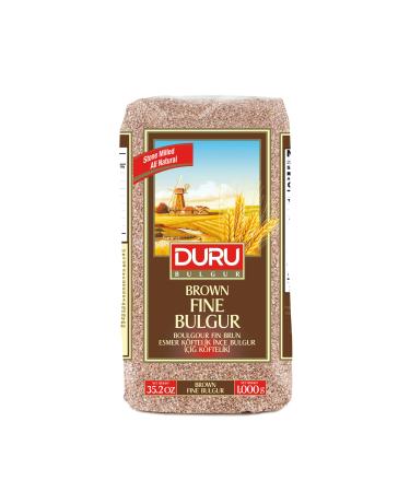 Duru Brown Fine Bulgur, 35.2oz (1000g), Wheat Berries, 100% Natural and Certificated, High Fiber and Protein, Non-GMO, Great for Vegan Recipes, Better than Rice