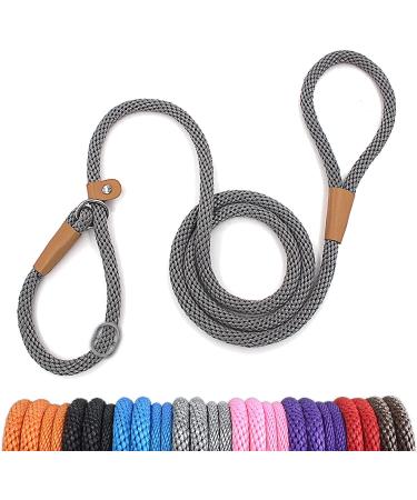 lynxking tow lines for dogs dog linen retrieverleine Gleine Zugleine for small medium-sized large dogs (gray train stop 1.3cm x 150cm) Train stop-1.3cm x 150cm gray