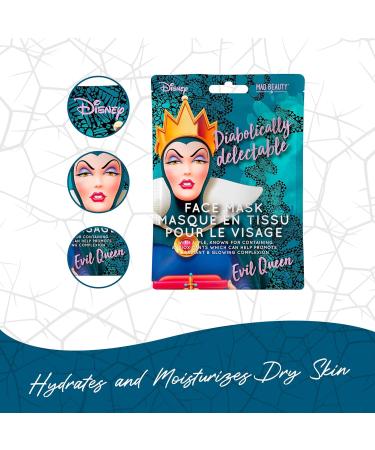Disney Villain Evil Queen Face Masks - 2 Pack, 0.8 oz - Fun Spa Skincare for Parties, Gifts - Moisturizing Sheet Facemasks by MAD Beauty - Buy Online on GoSupps.com