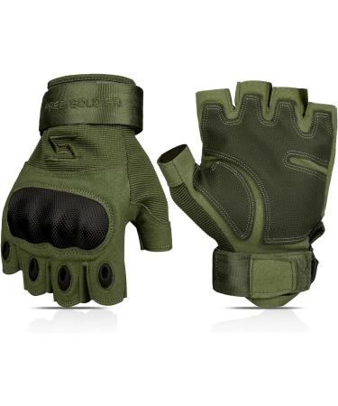 Free Soldier Tactical Outdoor Gloves for Men - Half-Finger Motorcycle & Climbing Gloves | Ideal for Airsoft Paintball & Military Use - Buy Online on GoSupps.com